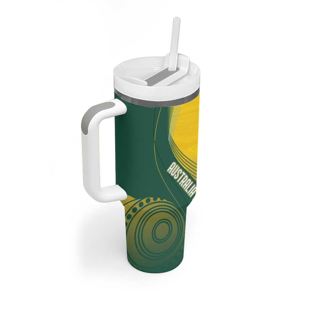 Australia Bowls Personalised Tumbler With Handle Basic Marble Glaze - National Color - Aussie Hoodie