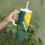 Australia Bowls Personalised Tumbler With Handle Basic Marble Glaze - National Color - Aussie Hoodie