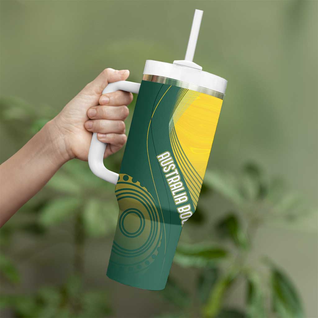 Australia Bowls Personalised Tumbler With Handle Basic Marble Glaze - National Color - Aussie Hoodie