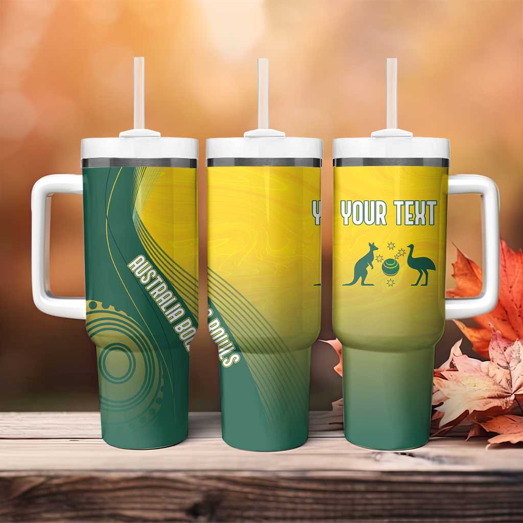 Australia Bowls Personalised Tumbler With Handle Basic Marble Glaze - National Color - Aussie Hoodie