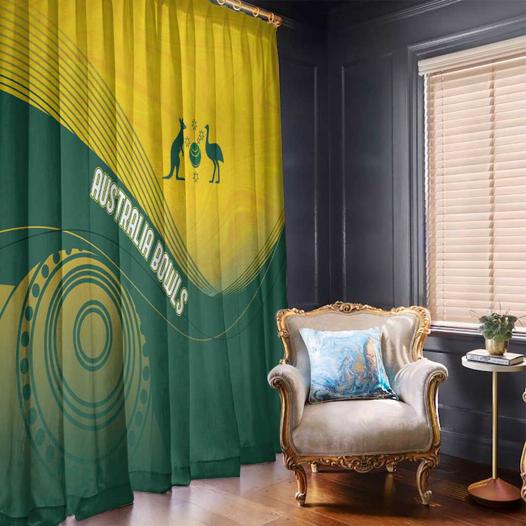 Australia Bowls Window Curtain Basic Marble Glaze - National Color - Aussie Hoodie