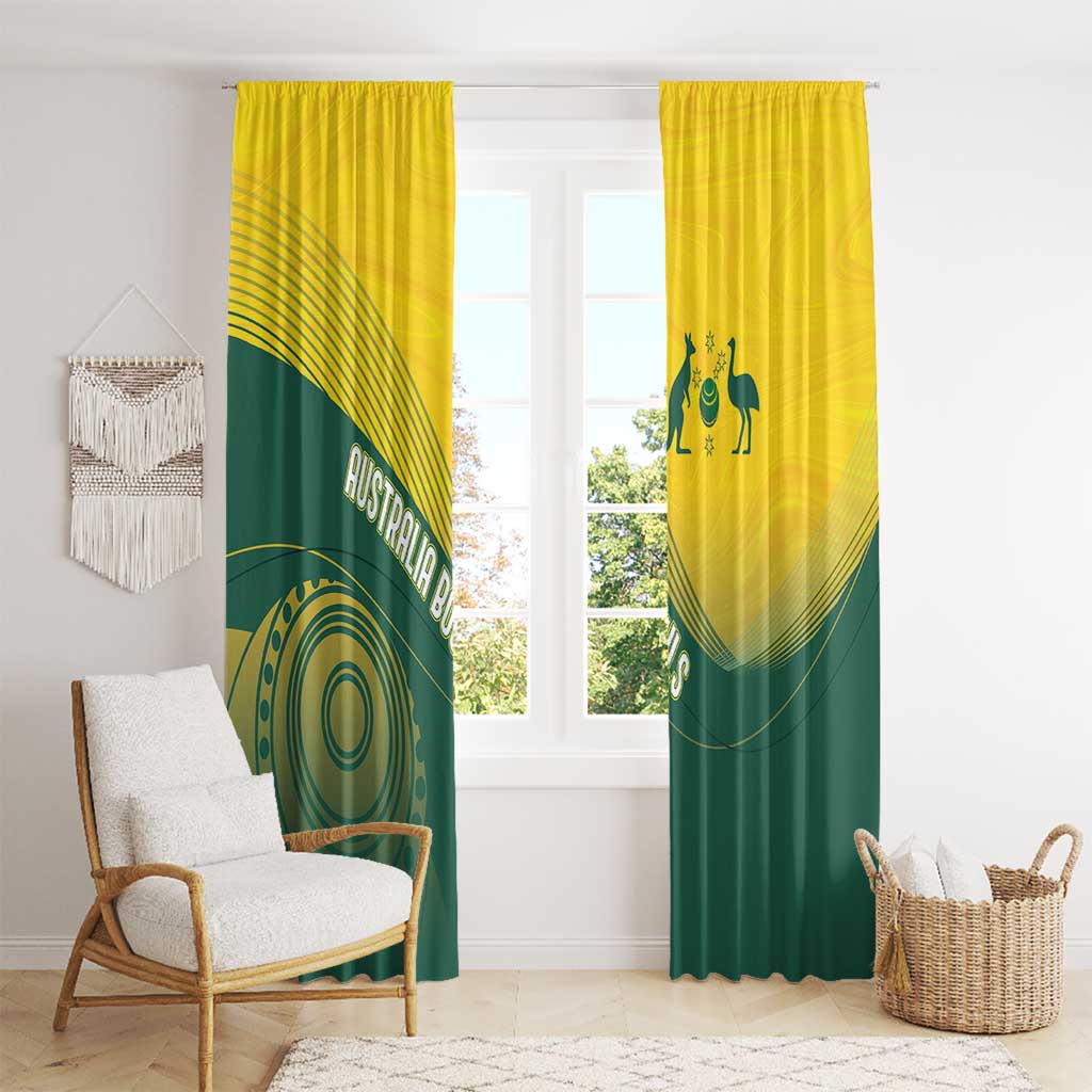 Australia Bowls Window Curtain Basic Marble Glaze - National Color - Aussie Hoodie
