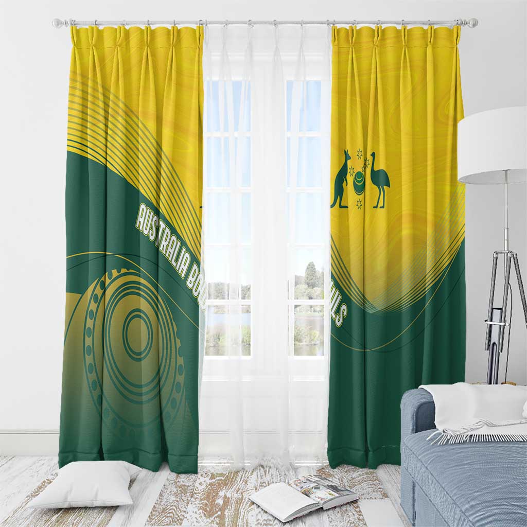 Australia Bowls Window Curtain Basic Marble Glaze - National Color - Aussie Hoodie