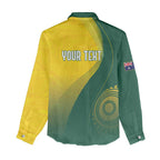 Australia Bowls Personalised Women Casual Shirt Basic Marble Glaze - National Color - Aussie Hoodie