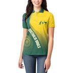 Australia Bowls Personalised Women Polo Shirt Basic Marble Glaze - National Color - Aussie Hoodie