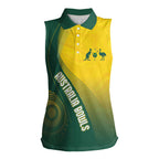 Australia Bowls Personalised Women Sleeveless Polo Shirt Basic Marble Glaze - National Color - Aussie Hoodie