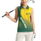 Australia Bowls Personalised Women Sleeveless Polo Shirt Basic Marble Glaze - National Color - Aussie Hoodie