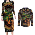 NAIDOC Week 2025 Indigenous Couples Matching Long Sleeve Bodycon Dress and Long Sleeve Button Shirt Legacies - Tree Of Life