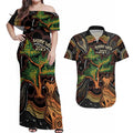 NAIDOC Week 2025 Indigenous Couples Matching Off Shoulder Maxi Dress and Hawaiian Shirt Legacies - Tree Of Life