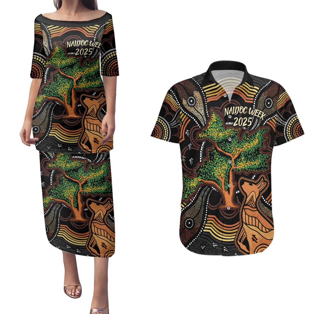 NAIDOC Week 2025 Indigenous Couples Matching Puletasi and Hawaiian Shirt Legacies - Tree Of Life