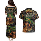 NAIDOC Week 2025 Indigenous Couples Matching Puletasi and Hawaiian Shirt Legacies - Tree Of Life