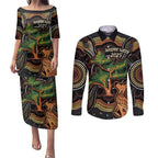 NAIDOC Week 2025 Indigenous Couples Matching Puletasi and Long Sleeve Button Shirt Legacies - Tree Of Life