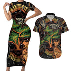 NAIDOC Week 2025 Indigenous Couples Matching Short Sleeve Bodycon Dress and Hawaiian Shirt Legacies - Tree Of Life