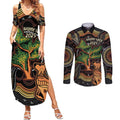 NAIDOC Week 2025 Indigenous Couples Matching Summer Maxi Dress and Long Sleeve Button Shirt Legacies - Tree Of Life