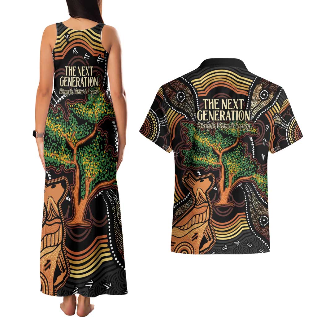 NAIDOC Week 2025 Indigenous Couples Matching Tank Maxi Dress and Hawaiian Shirt Legacies - Tree Of Life