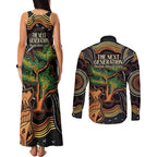NAIDOC Week 2025 Indigenous Couples Matching Tank Maxi Dress and Long Sleeve Button Shirt Legacies - Tree Of Life