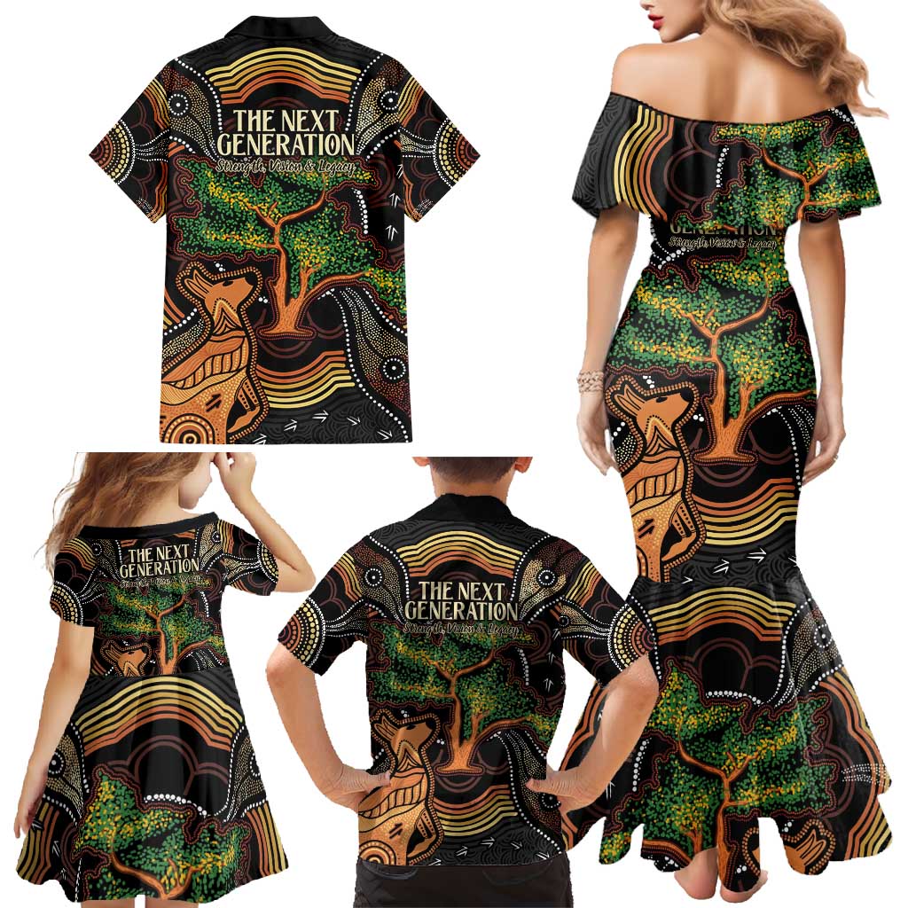 NAIDOC Week 2025 Indigenous Family Matching Mermaid Dress and Hawaiian Shirt Legacies - Tree Of Life