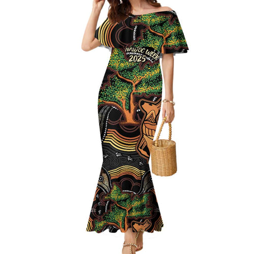NAIDOC Week 2025 Indigenous Family Matching Mermaid Dress and Hawaiian Shirt Legacies - Tree Of Life