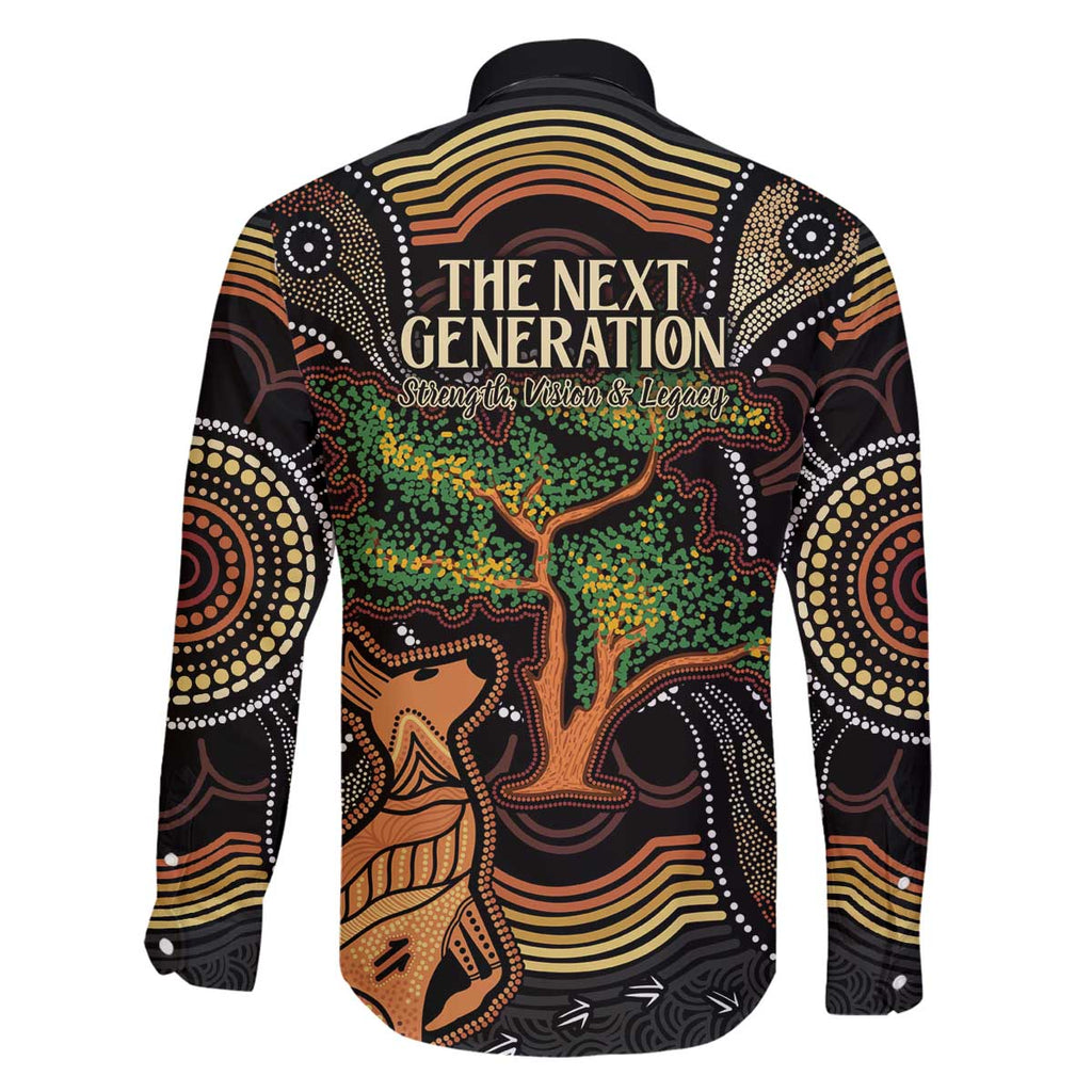 NAIDOC Week 2025 Indigenous Family Matching Off The Shoulder Long Sleeve Dress and Hawaiian Shirt Legacies - Tree Of Life
