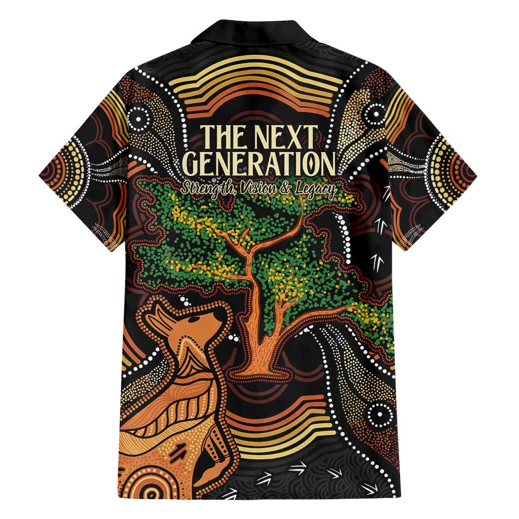 NAIDOC Week 2025 Indigenous Family Matching Off Shoulder Short Dress and Hawaiian Shirt Legacies - Tree Of Life