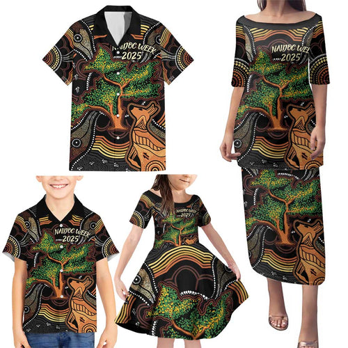 NAIDOC Week 2025 Indigenous Family Matching Puletasi and Hawaiian Shirt Legacies - Tree Of Life