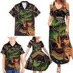 NAIDOC Week 2025 Indigenous Family Matching Summer Maxi Dress and Hawaiian Shirt Legacies - Tree Of Life