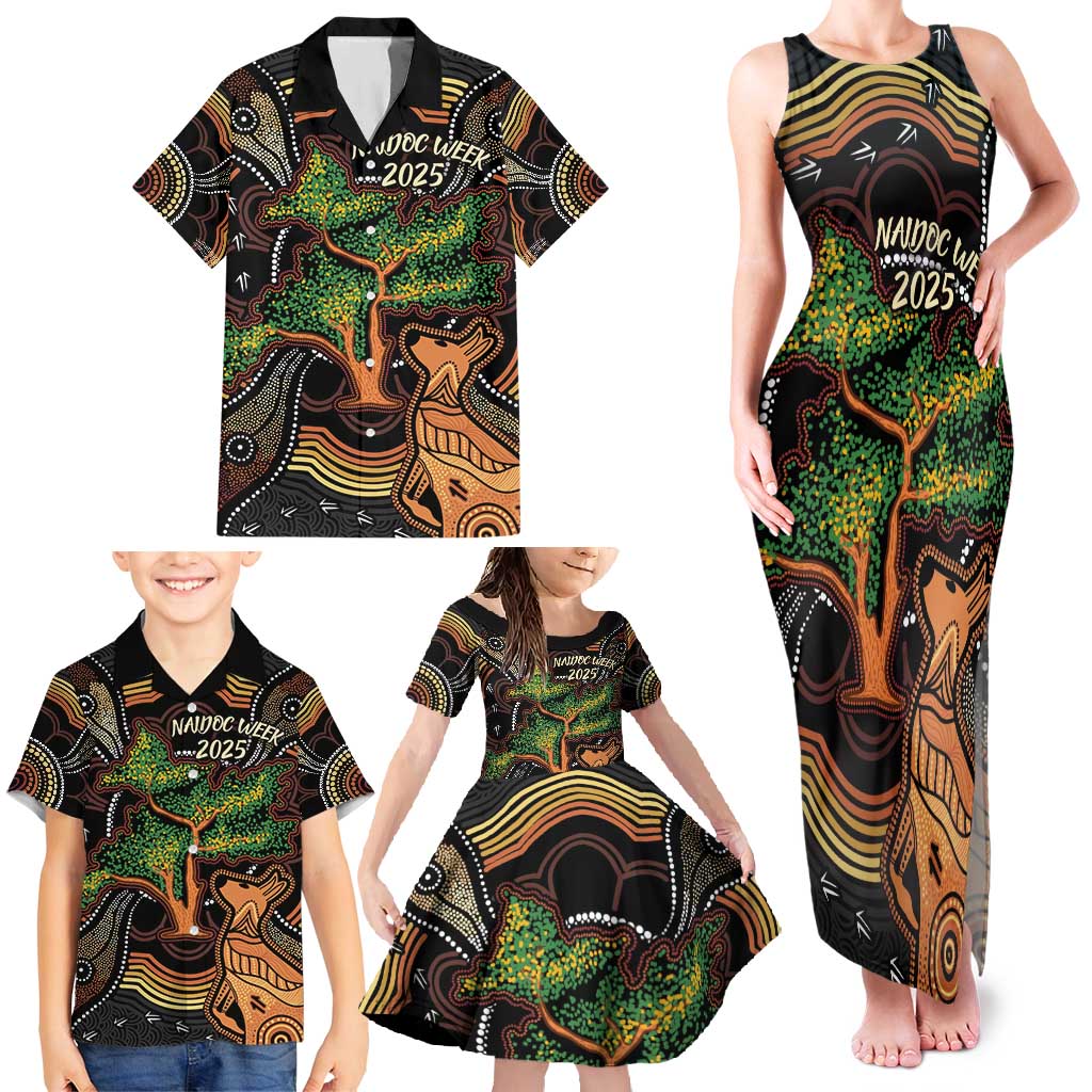 NAIDOC Week 2025 Indigenous Family Matching Tank Maxi Dress and Hawaiian Shirt Legacies - Tree Of Life