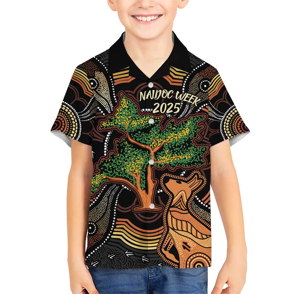 NAIDOC Week 2025 Indigenous Kid Hawaiian Shirt Legacies - Tree Of Life