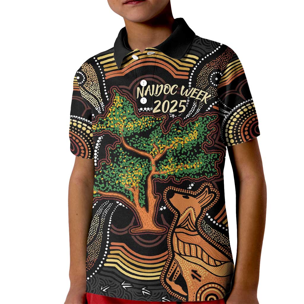 NAIDOC Week 2025 Indigenous Kid Polo Shirt Legacies - Tree Of Life