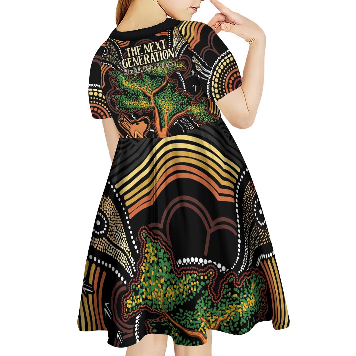 NAIDOC Week 2025 Indigenous Kid Short Sleeve Dress Legacies - Tree Of Life