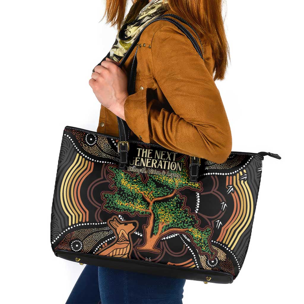 NAIDOC Week 2025 Indigenous Leather Tote Bag Legacies - Tree Of Life