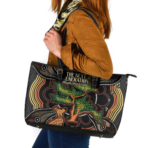 NAIDOC Week 2025 Indigenous Leather Tote Bag Legacies - Tree Of Life