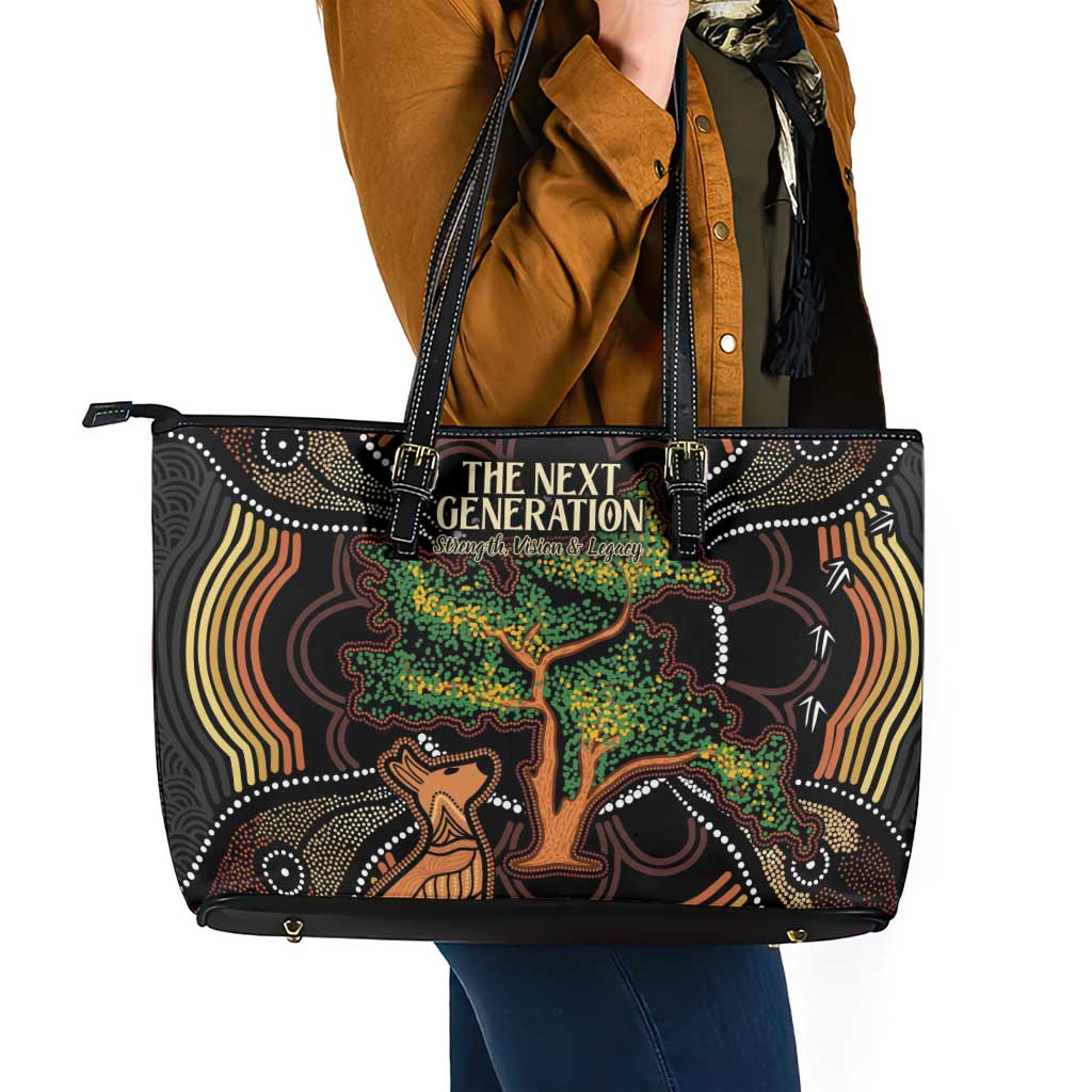 NAIDOC Week 2025 Indigenous Leather Tote Bag Legacies - Tree Of Life