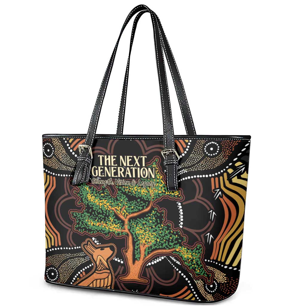 NAIDOC Week 2025 Indigenous Leather Tote Bag Legacies - Tree Of Life