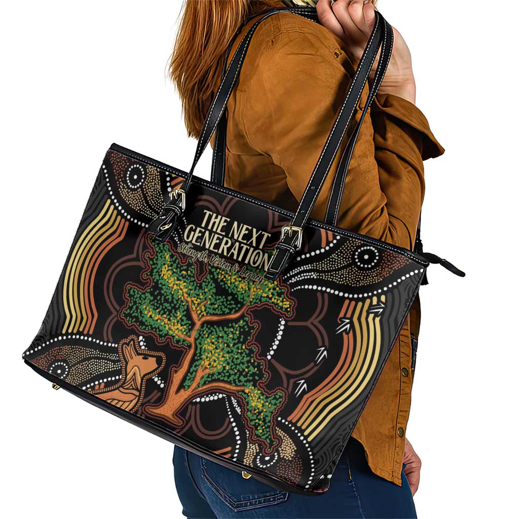 NAIDOC Week 2025 Indigenous Leather Tote Bag Legacies - Tree Of Life