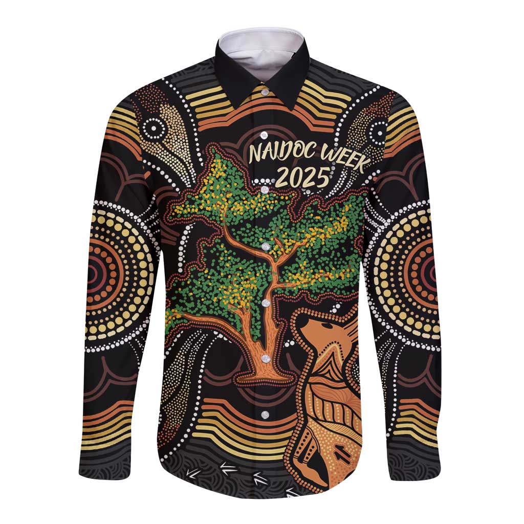 NAIDOC Week 2025 Indigenous Long Sleeve Button Shirt Legacies - Tree Of Life
