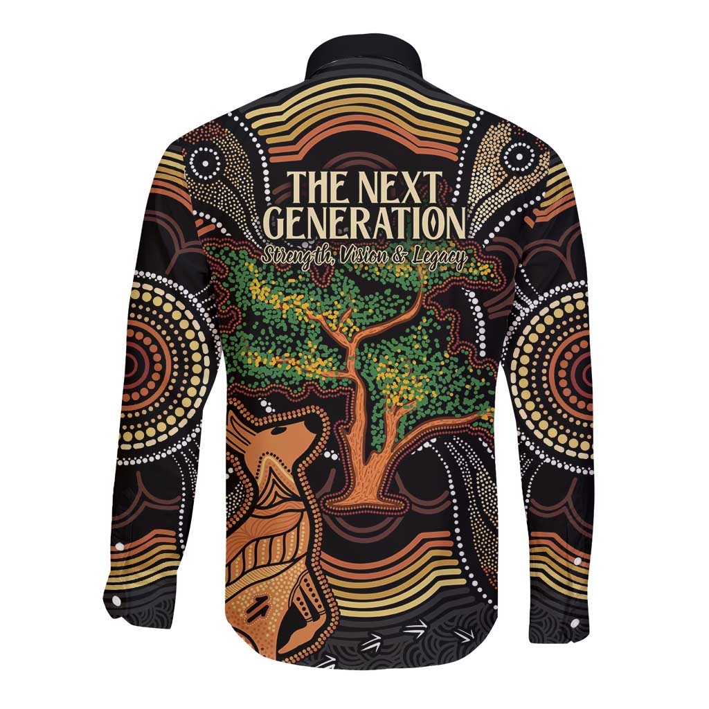 NAIDOC Week 2025 Indigenous Long Sleeve Button Shirt Legacies - Tree Of Life