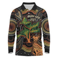 NAIDOC Week 2025 Indigenous Long Sleeve Polo Shirt Legacies - Tree Of Life