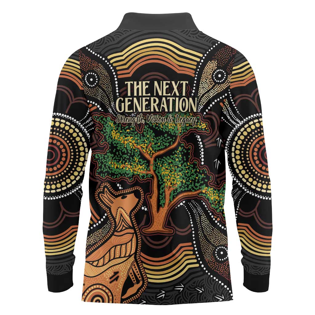 NAIDOC Week 2025 Indigenous Long Sleeve Polo Shirt Legacies - Tree Of Life