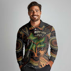 NAIDOC Week 2025 Indigenous Long Sleeve Polo Shirt Legacies - Tree Of Life