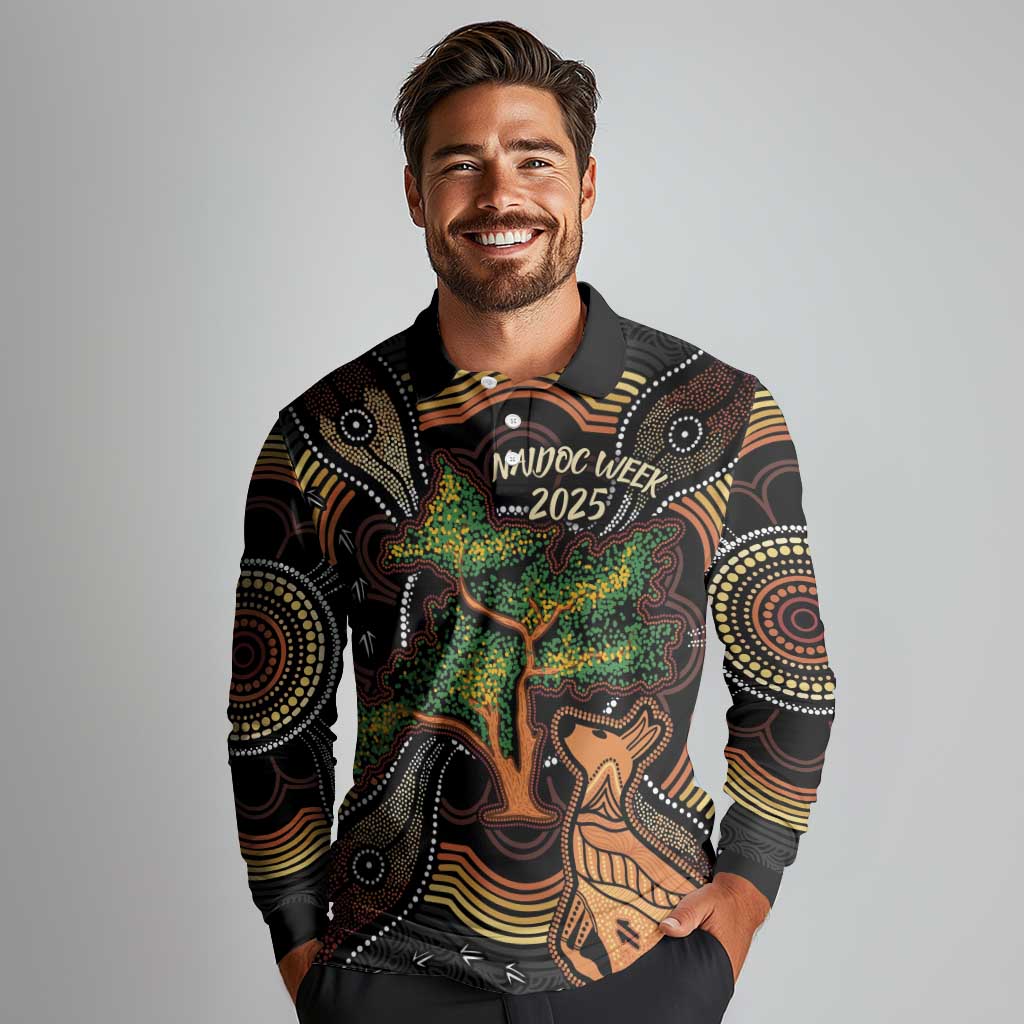 NAIDOC Week 2025 Indigenous Long Sleeve Polo Shirt Legacies - Tree Of Life