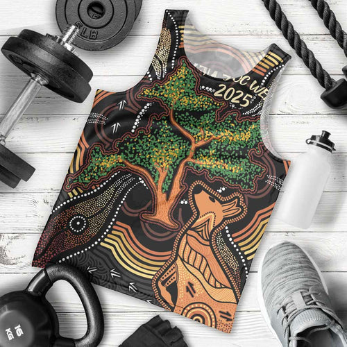 NAIDOC Week 2025 Indigenous Men Tank Top Legacies - Tree Of Life