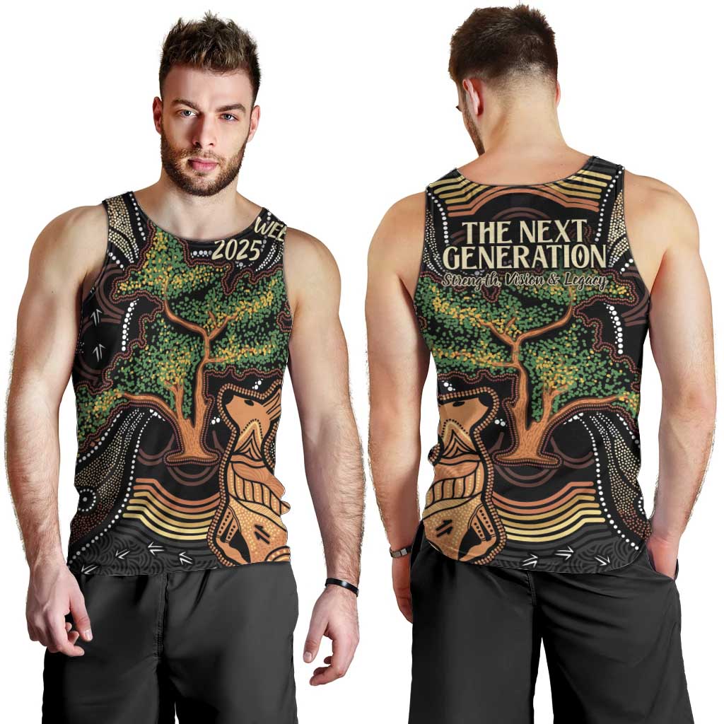 NAIDOC Week 2025 Indigenous Men Tank Top Legacies - Tree Of Life