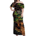 NAIDOC Week 2025 Indigenous Off Shoulder Maxi Dress Legacies - Tree Of Life