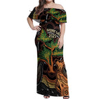 NAIDOC Week 2025 Indigenous Off Shoulder Maxi Dress Legacies - Tree Of Life