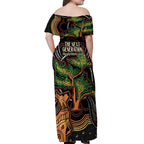 NAIDOC Week 2025 Indigenous Off Shoulder Maxi Dress Legacies - Tree Of Life