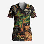 NAIDOC Week 2025 Indigenous Scrub Top Legacies - Tree Of Life - Aussie Hoodie