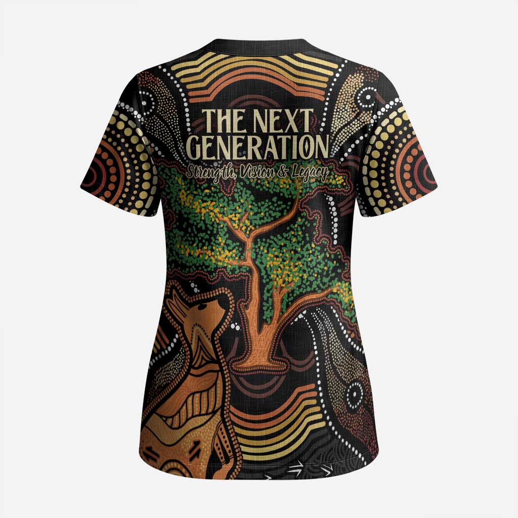NAIDOC Week 2025 Indigenous Scrub Top Legacies - Tree Of Life - Aussie Hoodie