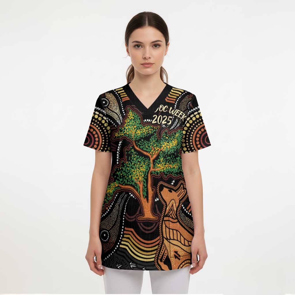 NAIDOC Week 2025 Indigenous Scrub Top Legacies - Tree Of Life - Aussie Hoodie