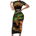 NAIDOC Week 2025 Indigenous Short Sleeve Bodycon Dress Legacies - Tree Of Life